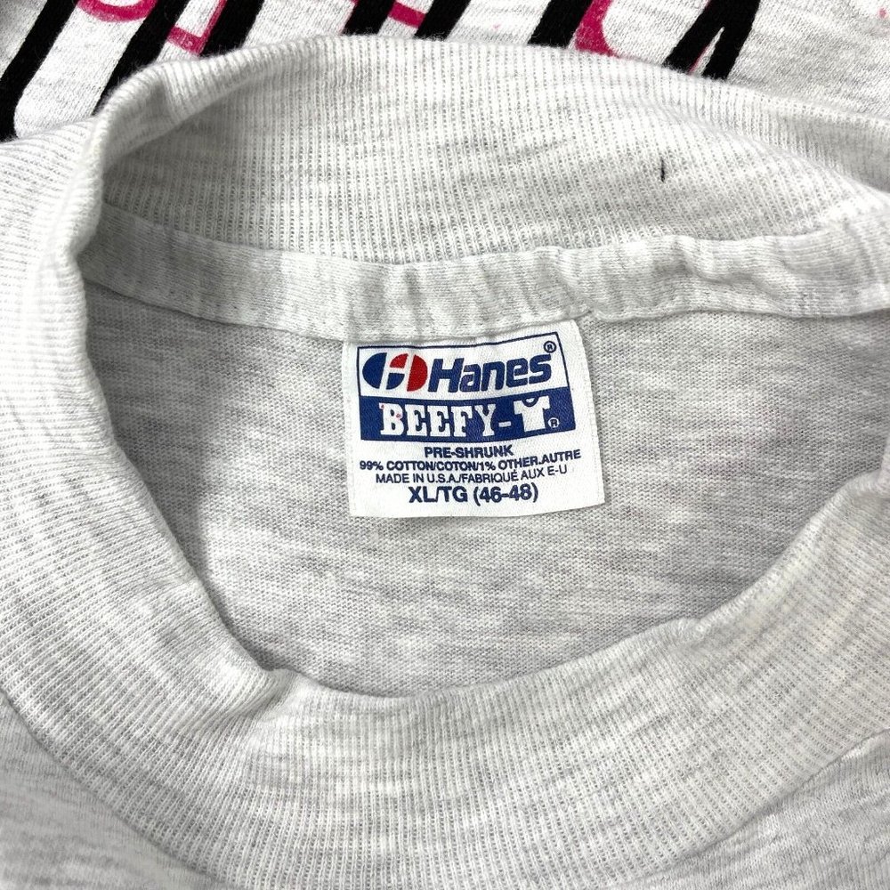 Levi's 501 Button Fly All Over Print Graphic Vtg T-Shirt XL Mens Hanes USA Made - Picture 4 of 8
